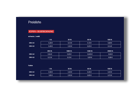 Preisliste